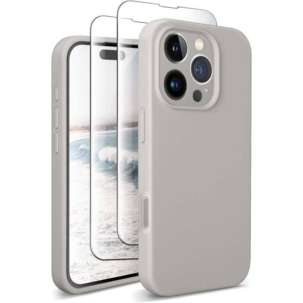 SUW Pro (Grey) Case for iPhone 16 Pro Max with 2 Screen Protectors and