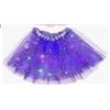 Image 1 : MUYANN Girl LED Dance Outfit with Tutu Skirt and Accessories – Purple