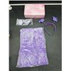 Image 2 : MUYANN Girl LED Dance Outfit with Tutu Skirt and Accessories – Purple