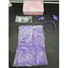 Image 2 : MUYANN Girl LED Dance Outfit with Tutu Skirt and Accessories – Purple