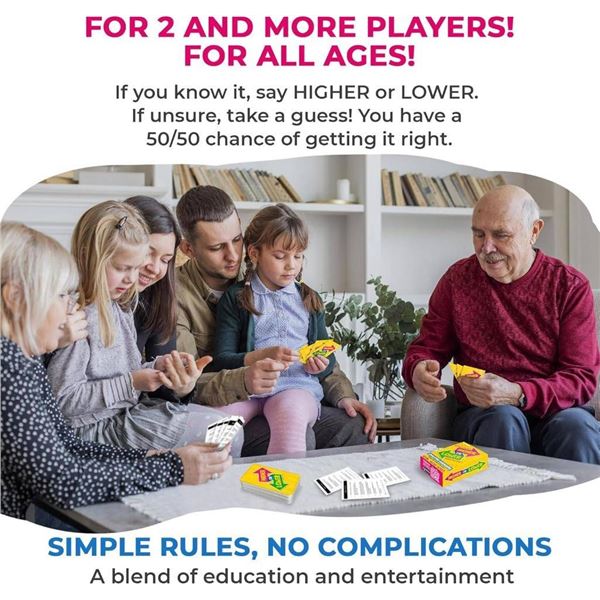 Quokka Higher Or Lower Educated Guessing Board Game for Kids and Family