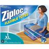 Image 1 : Lot of 2 – Ziploc Flexible Totes X-Large 10 Gallon Size Storage Bags