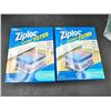 Image 2 : Lot of 2 – Ziploc Flexible Totes X-Large 10 Gallon Size Storage Bags