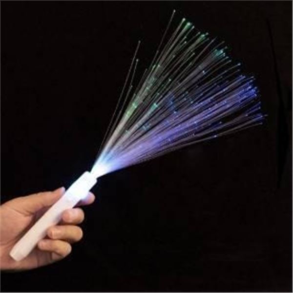 Lot of 12 LED Fiber Optic Light Wands With Multicolor Display