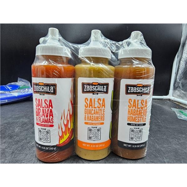 Zaachila Salsa Trio: Brava Flamas, Guacamole Habanero, Habanero Homestyle