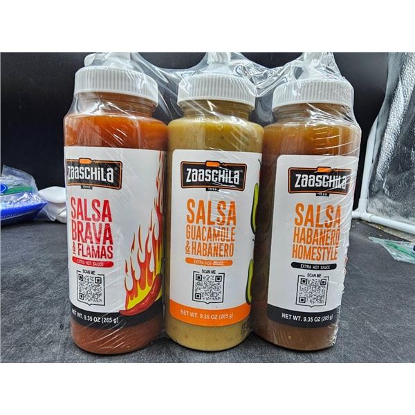 Zaachila Salsa Trio: Brava Flamas, Guacamole Habanero, Habanero Homestyle