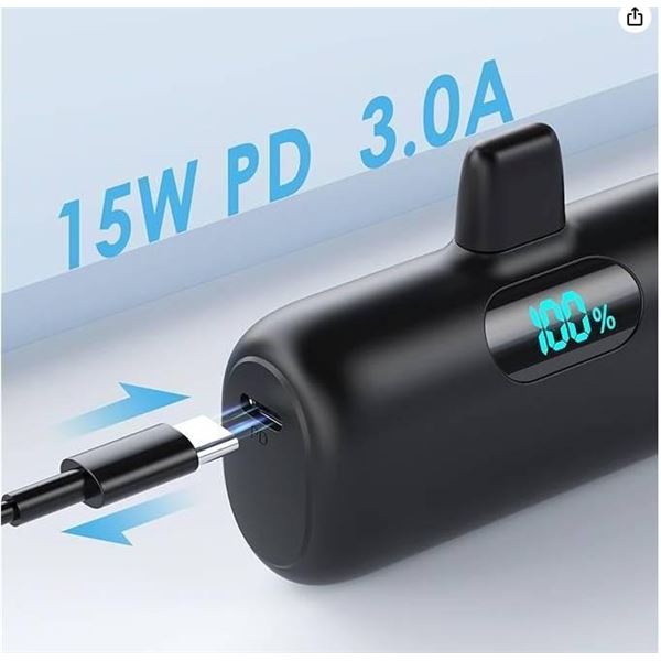 Portable Power Bank Charger With Lightning Connector