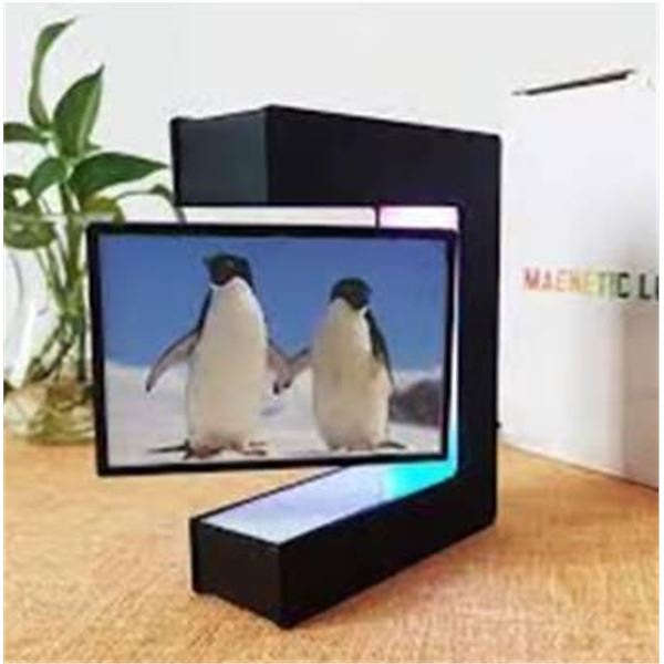 E Shape Magnetic Floating Picture Frame with LED Lights