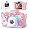 Image 1 : Children’s Digital Camera With Pink Unicorn-Themed Design