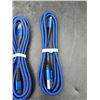 Image 2 : Set of Four USB-C Fast Charging Cables, Blue Braided Design