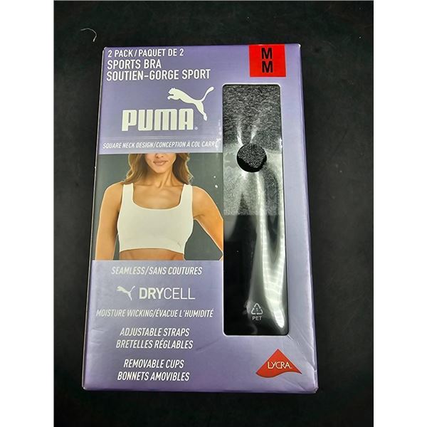 Puma Women’s 2-Pack Sports Bra M DryCell with Adjustable Straps