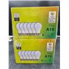 Image 2 : Lot of 2 Suchot LED A19 11W Bulbs 6-Pack with 1100 Lumens Output “Warm White” [x=#