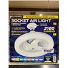 Image 2 : Bell+Howell Socket Air Socket Fan Light – Wireless Ceiling Fan with Lights and Remote, Ceil