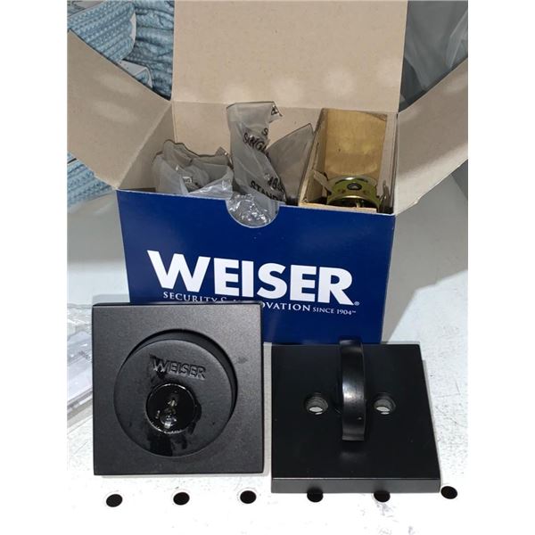 Weiser SSD9471 Single Cylinder Deadbolt in Iron Black