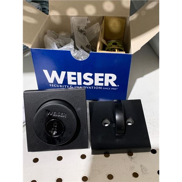 Weiser SSD9471 Single Cylinder Deadbolt in Iron Black