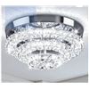 Image 1 : 11.8″ Crystal Chandeliers Modern Crystal Ceiling Light LED Chandeliers Semi Flush Mount  *M