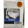 Image 2 : Utopia 4-Piece Full-Size Brushed Microfiber Bed Sheet Set White