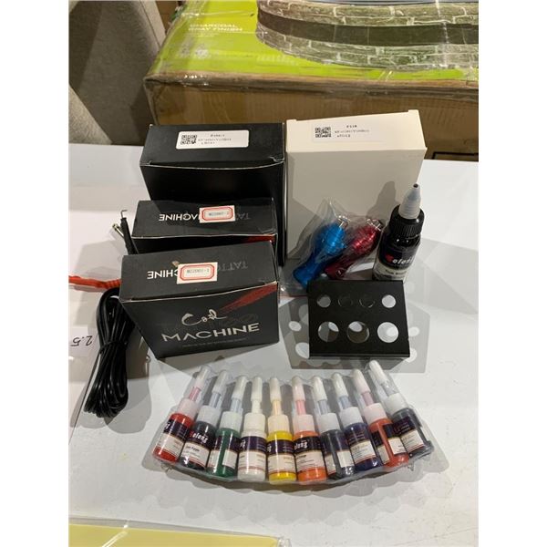 Complete Tattoo Kit with Machines, Ink, Needles, and Accessories