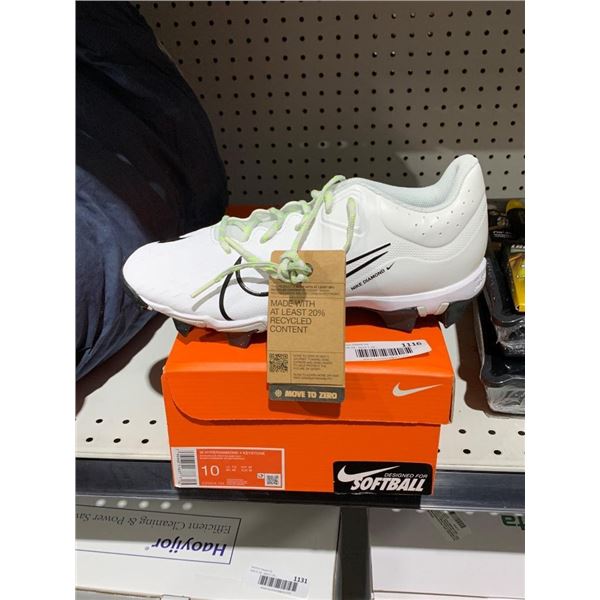 Nike Diamond Softball Cleats Model CQ8826-100, Size 10