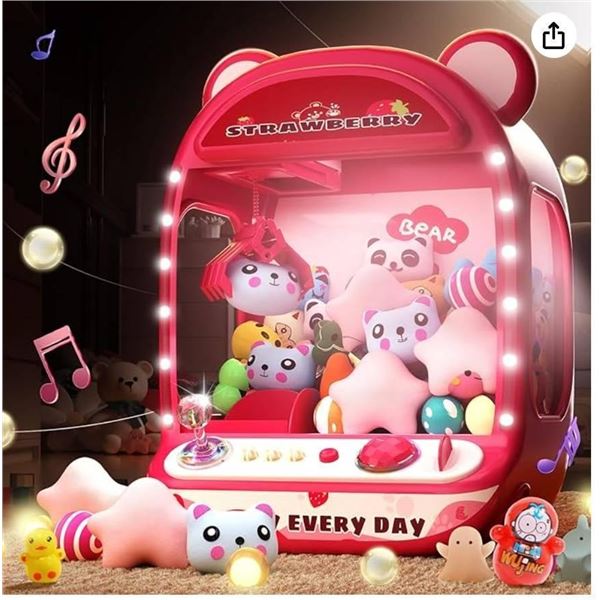Skirfy Claw Machine For Kids Strawberry Bear Design