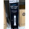 Image 3 : USB Tower Fan with Light and 2-Speed Settings
