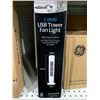 Image 3 : USB Tower Fan with Light and 2-Speed Settings