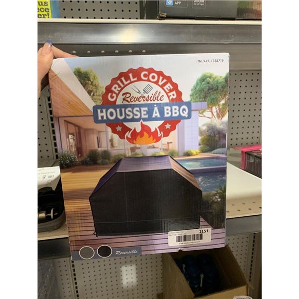 Reversible Grill Cover with Heavy-duty Construction and Air Circulation