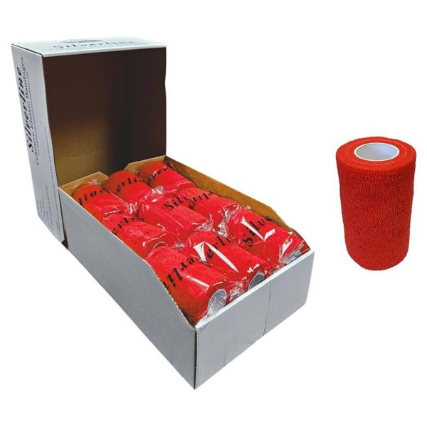 Silverline 4″ Cohesive Wrap, Stretchy Breathable Multi-Use Self Adhering Elastic Bandage, V