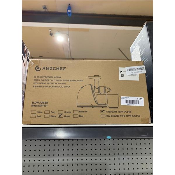 AMZCHEF ZM1501 Slow Juicer with 120W Power in Green