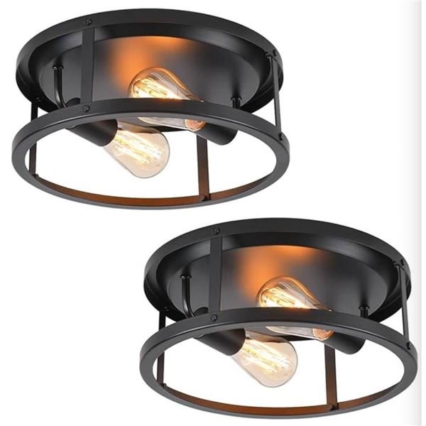 IHENGYANLT 2 Pack Ceiling Light Fixtures, Anti-Corrosive Farmhouse Light Fixtures, Flush Mount Ceili