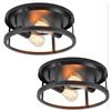 Image 1 : IHENGYANLT 2 Pack Ceiling Light Fixtures, Anti-Corrosive Farmhouse Light Fixtures, Flush Mount Ceili