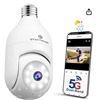 Image 1 : Symynelec P6 2K Wi-Fi Smart IP Light Bulb Camera