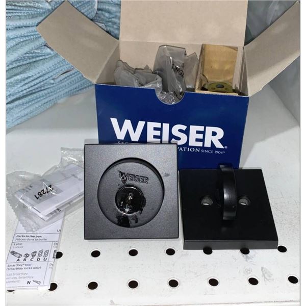 Weiser SSD9471 Single Cylinder Deadbolt in Iron Black