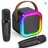 Image 1 : Karaoke Machine for Kids Adults(KaraFun Premium), Portable Bluetooth Mini Karaoke Speaker with 2 Wir