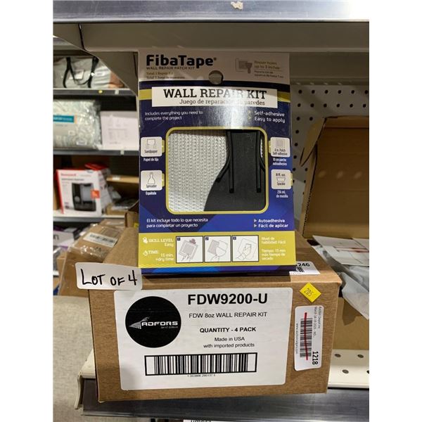 FibaTape FDW9200-U Wall Repair Kit for Repairing Holes up to 3 Inches Lot of 4