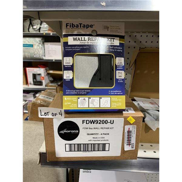 FibaTape FDW9200-U Wall Repair Kit for Repairing Holes up to 3 Inches Lot of 4