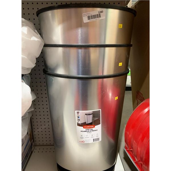 Curver Step-On Trash Can, Lot of 3 **NO LIDS**