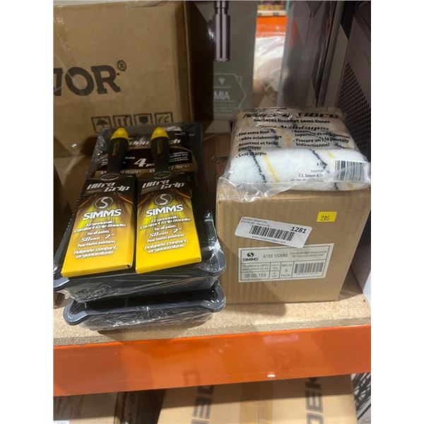 Simms Painting Tools Set with Ultra Grip Brushes and Golden Touch Rollers