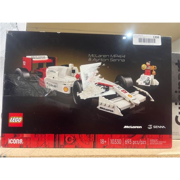 LEGO McLaren MP4/4 Ayrton Senna Set 10330, 693 Pieces, 18+