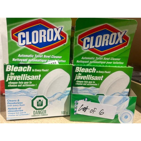 Lot of 6 Clorox Automatic Toilet Bowl Cleaners, 100 g Each