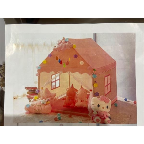 Kids Play Tent with Decor, Pink Toy House, Model X004BUY02C5