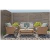 Image 1 : Hampton Bay Dearstone 4-Piece Chat Set with Green Cushions