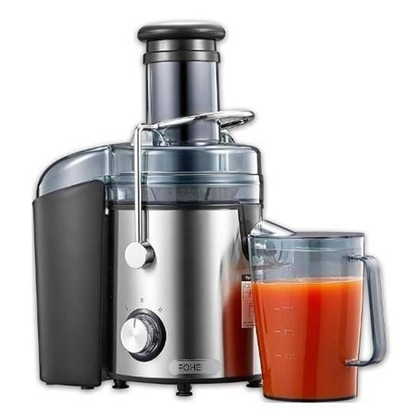 FOHERE Juicer Machine, 1000W Centrifugal Juicer with 2 Speed Setting, Wide 3” Feed Chute fo