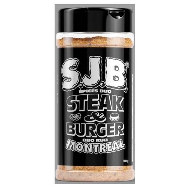 S.J.B Steak and Burger BBQ Rub – Montreal Blend – 2x380g