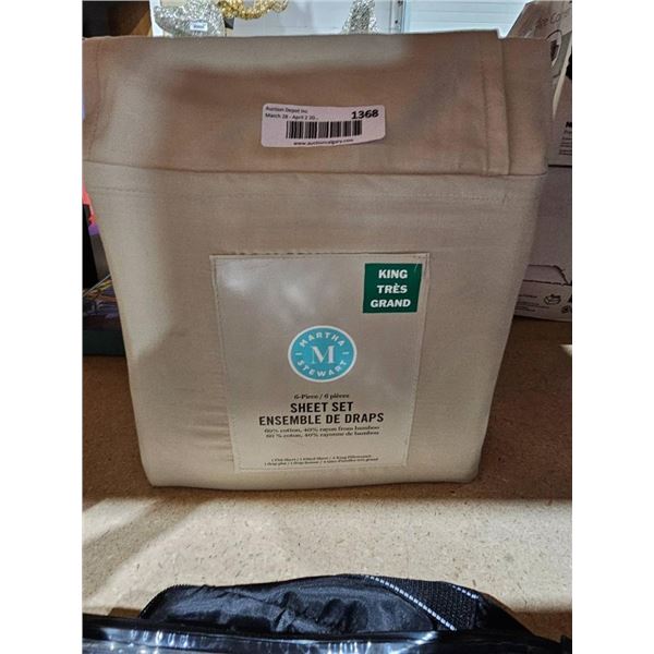 Martha Stewart 6 pc King Size Sheet Set