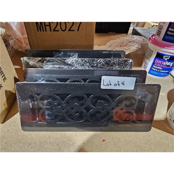 Set of 4 Metal Air Vent Covers with Decorative Design 4×10″