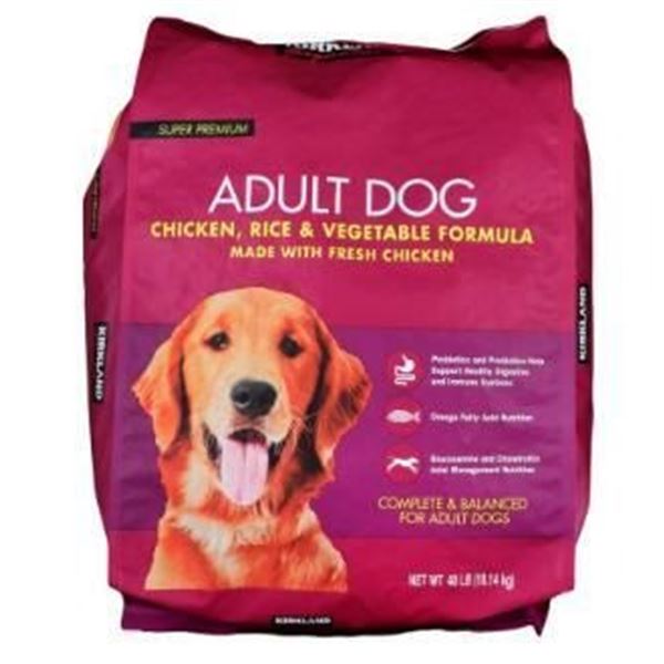 Adult Chicken & Rice with Vegetables Dog Food- 18.14 KG