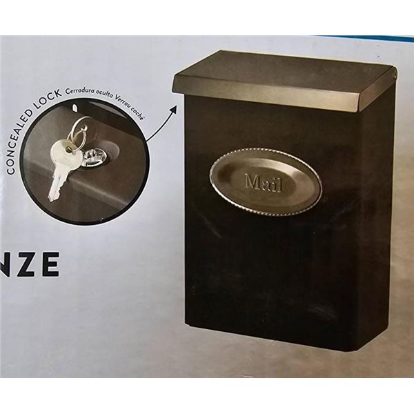 Architectural Mailboxes Locking Textured Bronze Wall Mount Mailbox