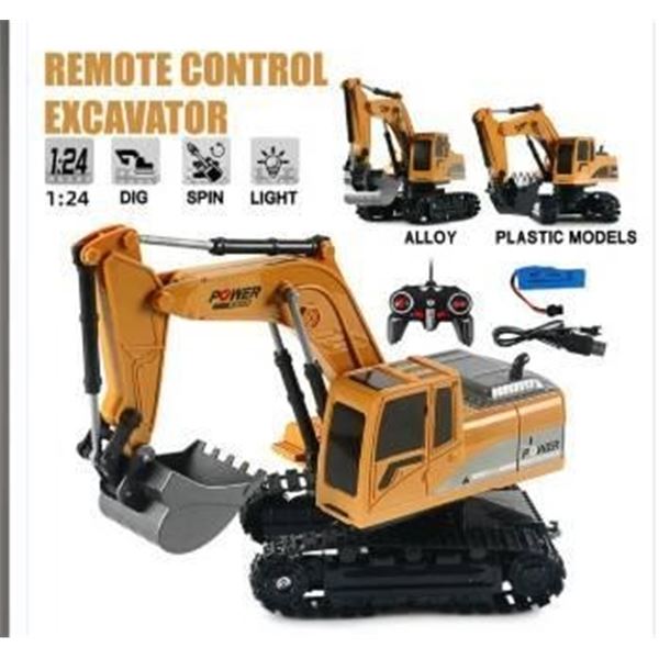 Metal Version Remote Control Excavator Toy For Ages 3 And Up
