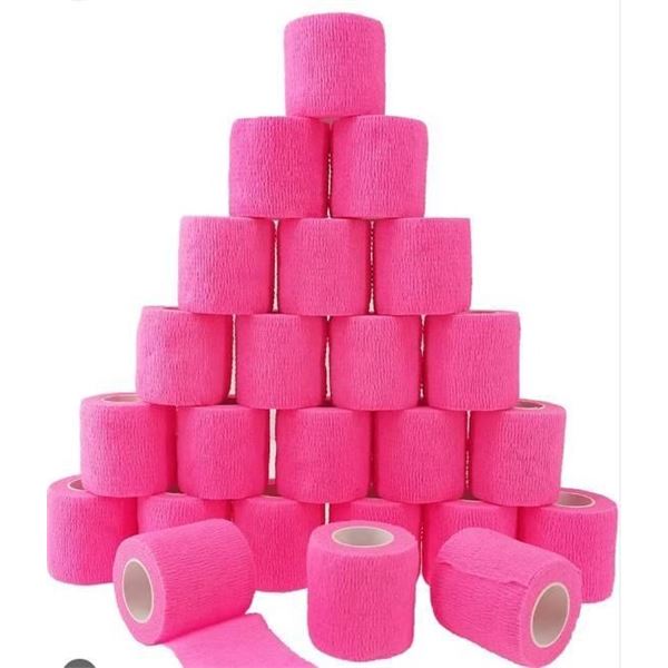 Silverline Cohesive Elastic Bandages in Pink – Case of 24 Rolls